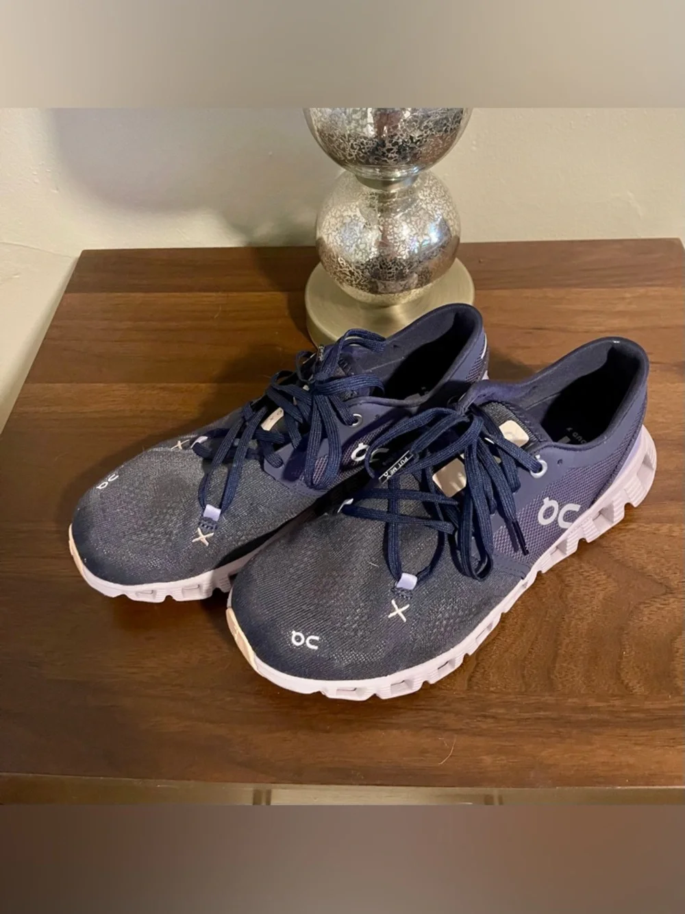 On Running Cloud X3 Sneaker - Navy Lavender - Size 7 1/3 - Picture 4 of 7
